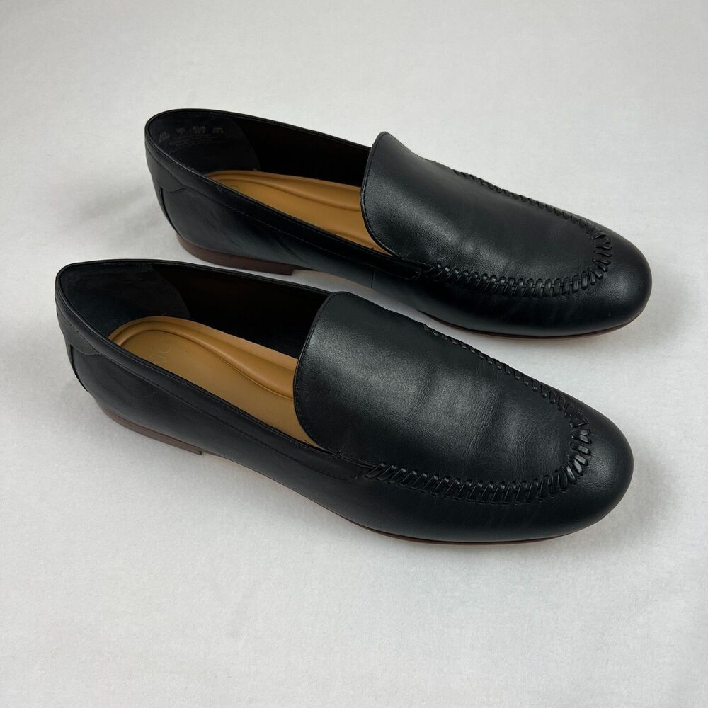 Franco Sarto Loafers Womens 9.5 Black Flexa Gala Flats Leather Comfort Capsule